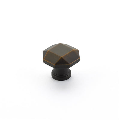 Schaub Menlo Park 1-1/4" Faceted Knob in Ancient Bronze