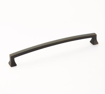Schaub Menlo Park Arched 8" C-C Arched Pull in Ancient Bronze