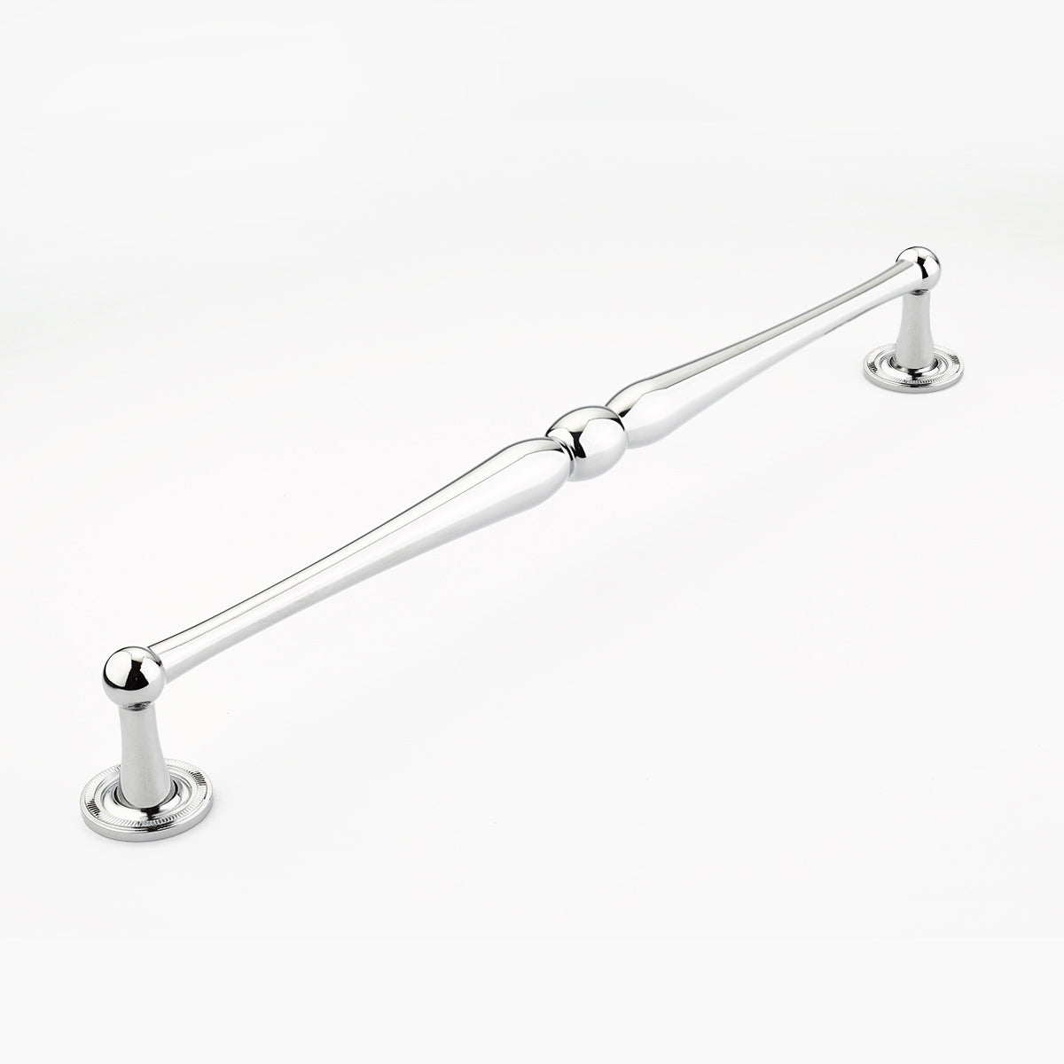 Schaub Atherton 15" C-C Appliance Pull, Knurled Footplate in Polished Chrome