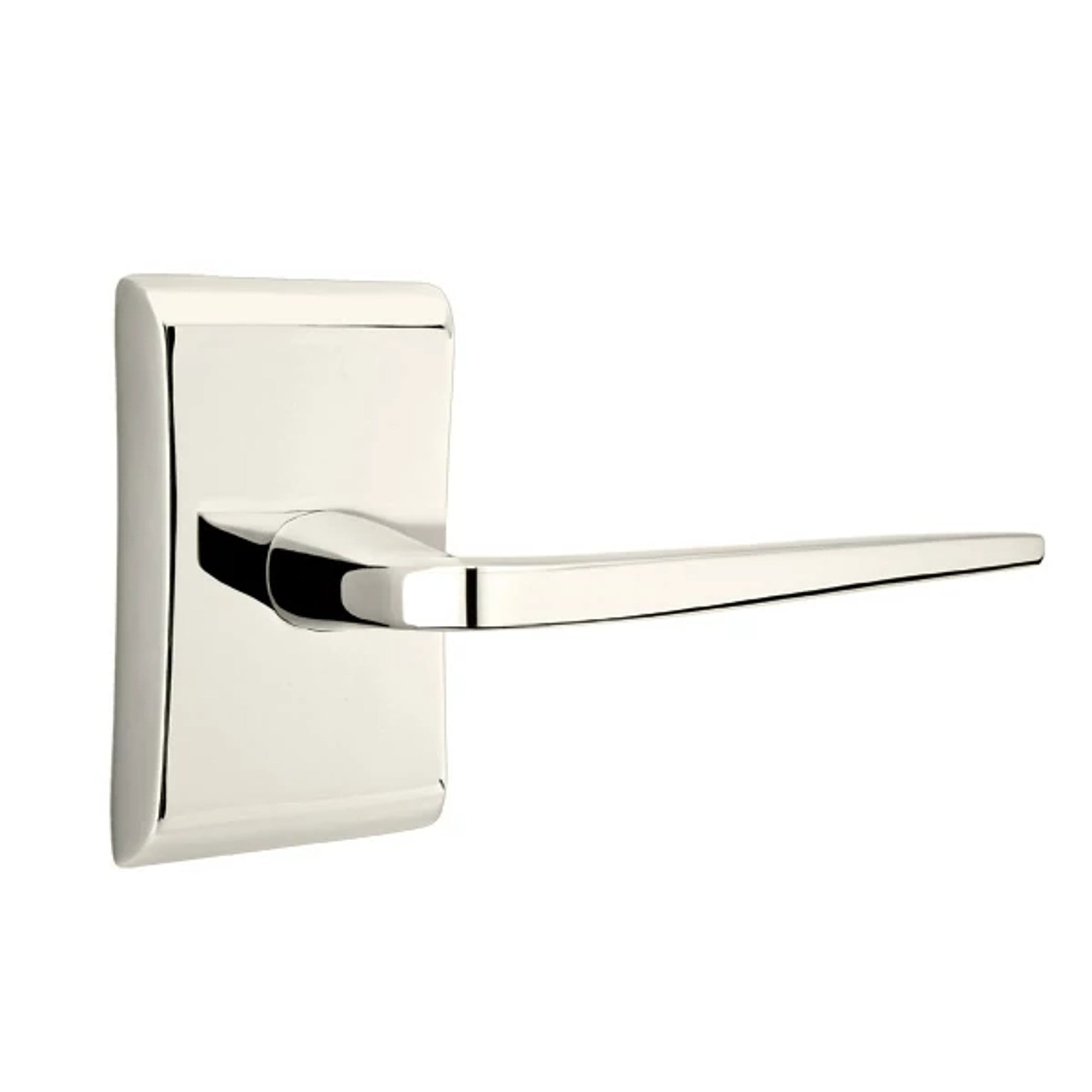 Emtek Athena Lever with Neos Rosette in Polished Nickel
