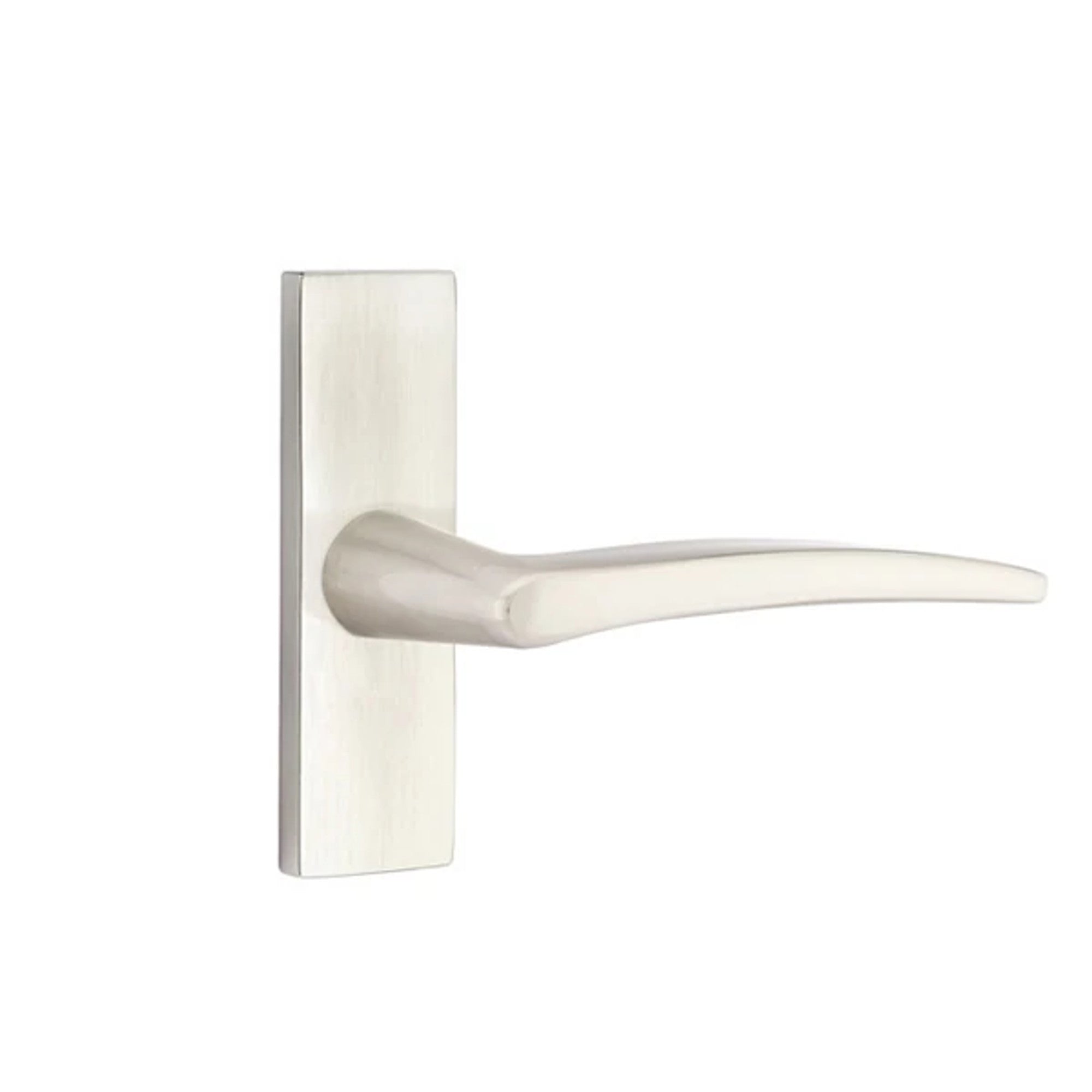 Emtek Poseidon Lever with Stretto 1-1/2" x 5" in Satin Nickel