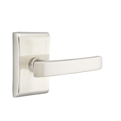 Emtek Geneva Lever with Neos Rosette in Satin Nickel