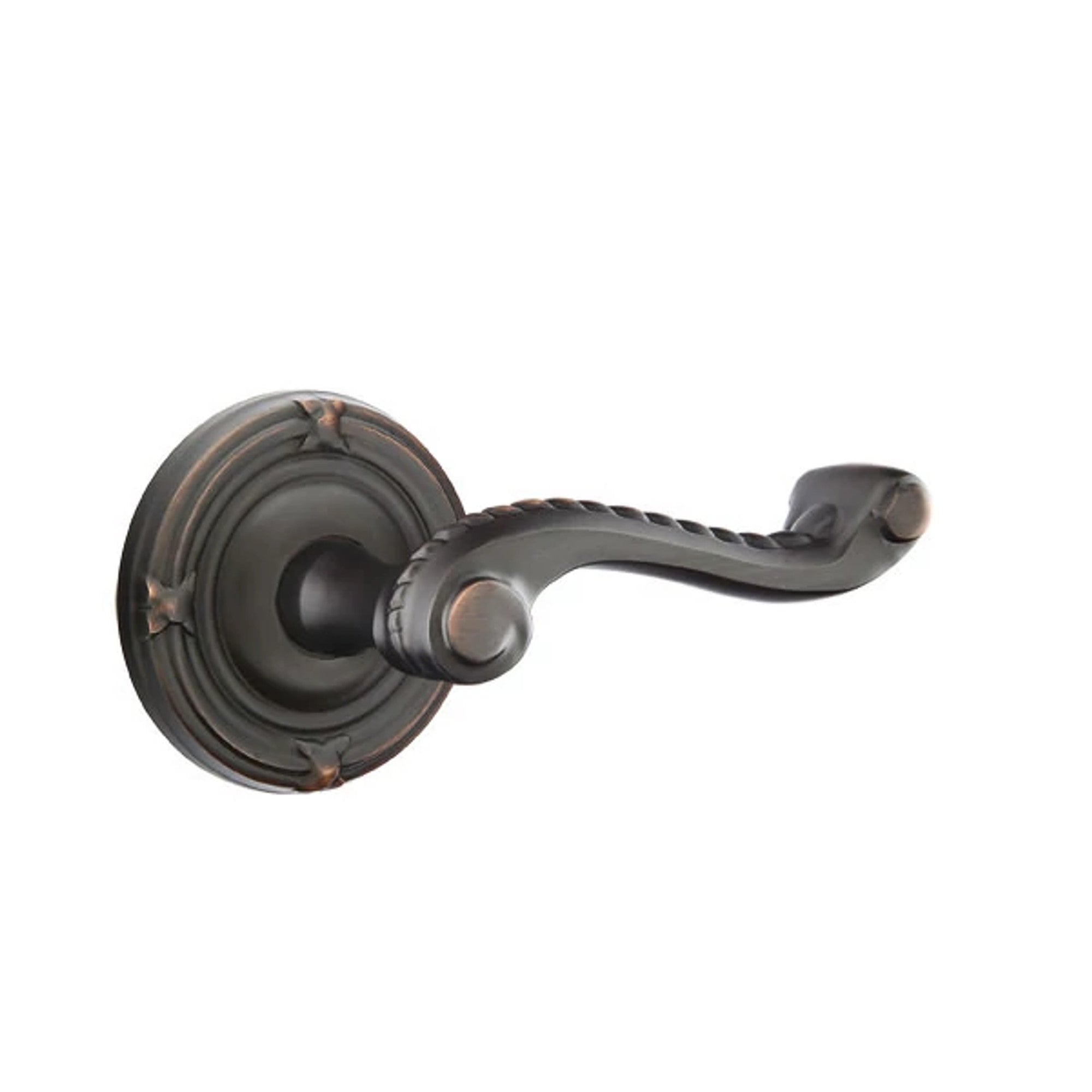 Emtek Rope Lever with Ribbon & Reed Rosette in Oil Rubbed Bronze