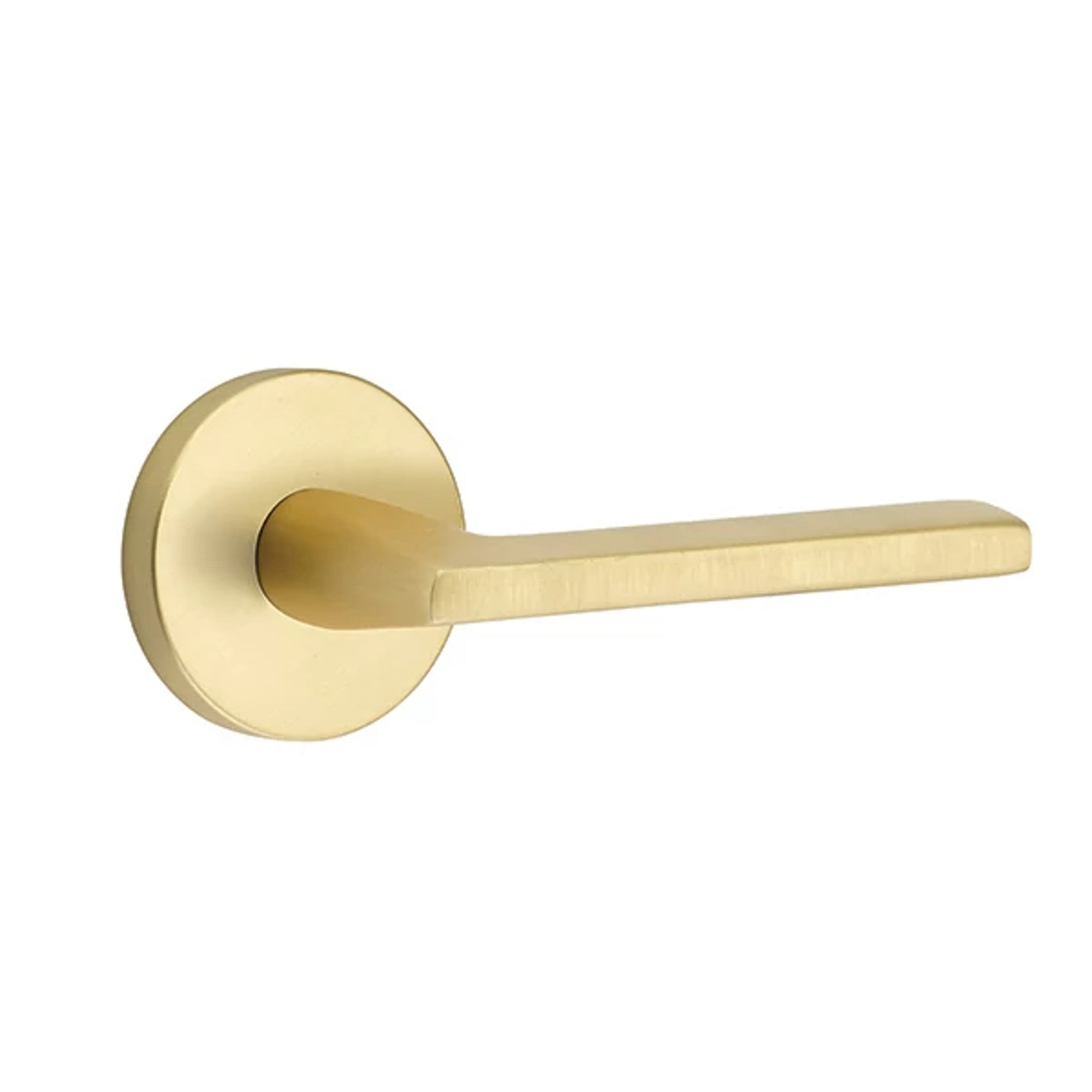 Emtek Helios Lever with Disk Rosette in Satin Brass