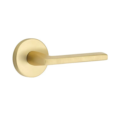 Emtek Helios Lever with Disk Rosette in Satin Brass