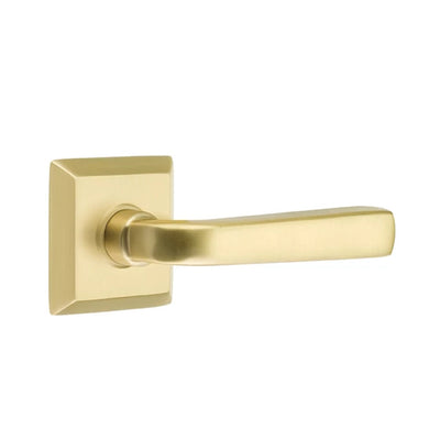 Emtek Sion Lever with Quincy Rosette in Satin Brass