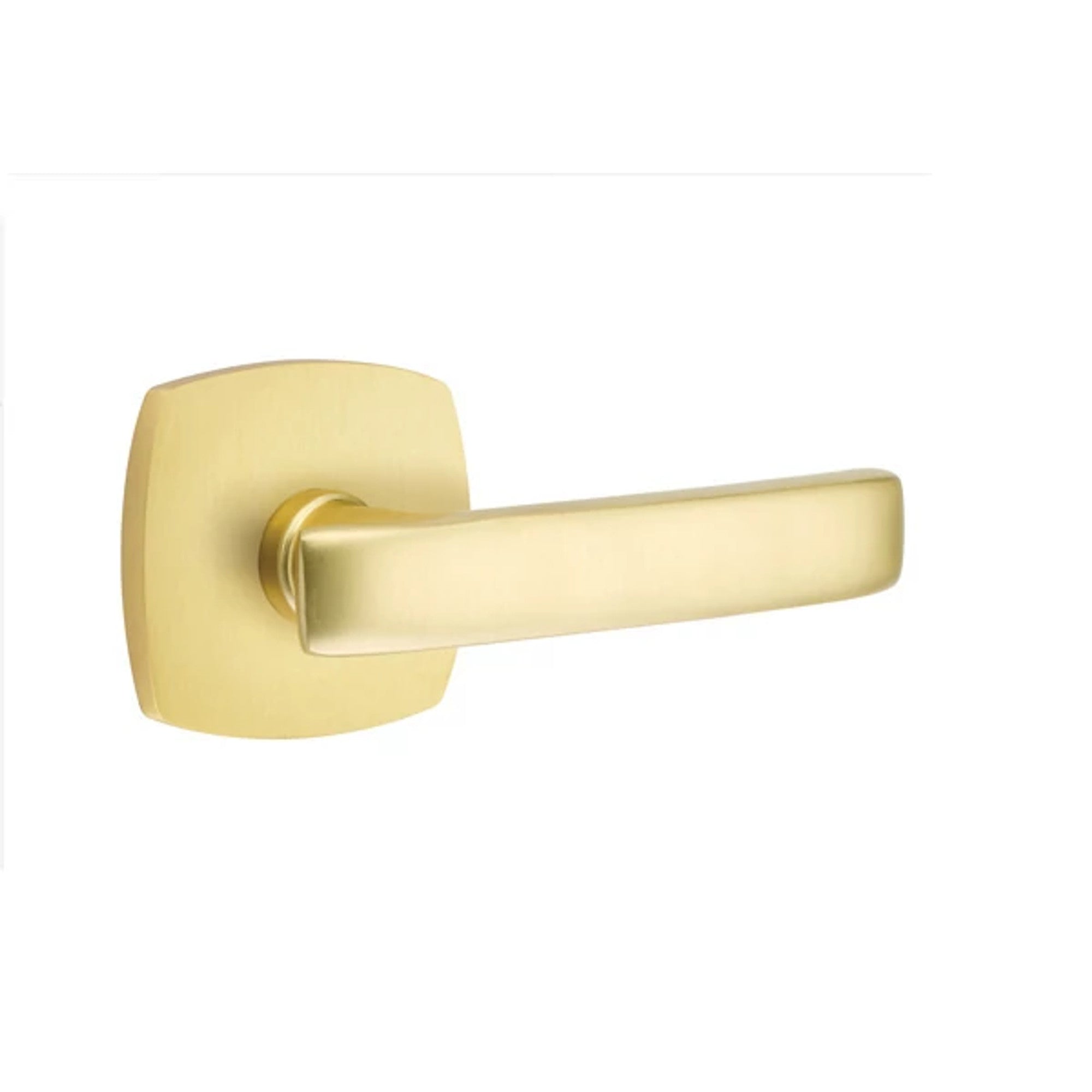 Emtek Geneva Lever with Urban Modern Rosette in Satin Brass