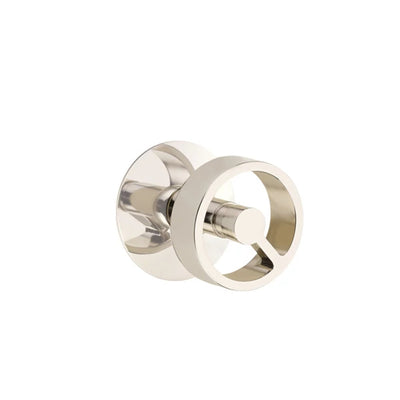 Emtek Spoke Knob with Modern Rosette in Polished Nickel