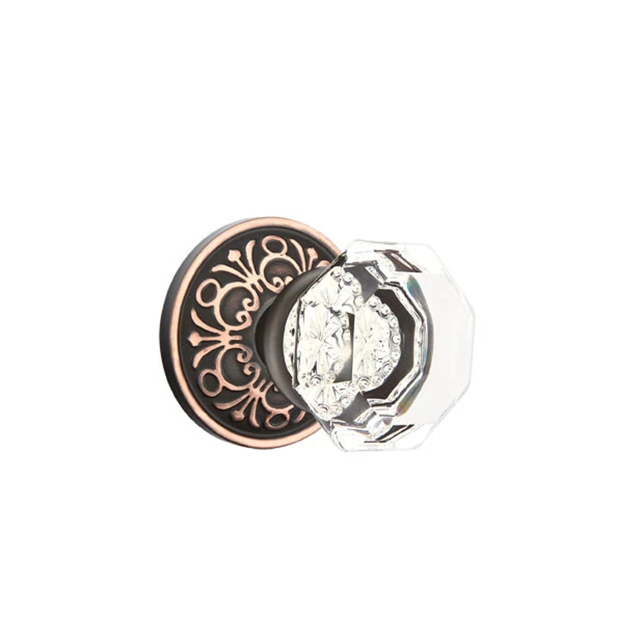 Emtek Old Town Knob with Lancaster Rosette in Oil Rubbed Bronze