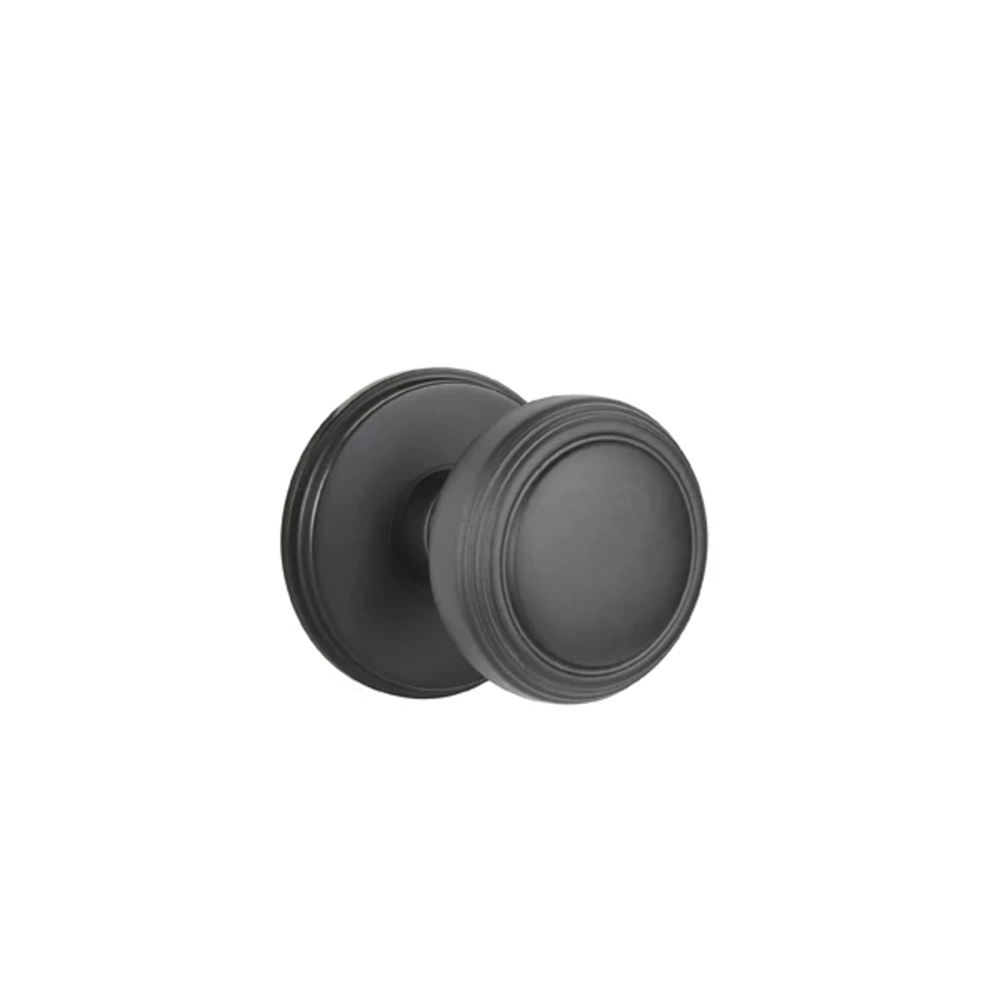 Emtek Norwich Knob with Watford Rosette in Flat Black
