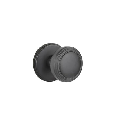 Emtek Norwich Knob with Watford Rosette in Flat Black