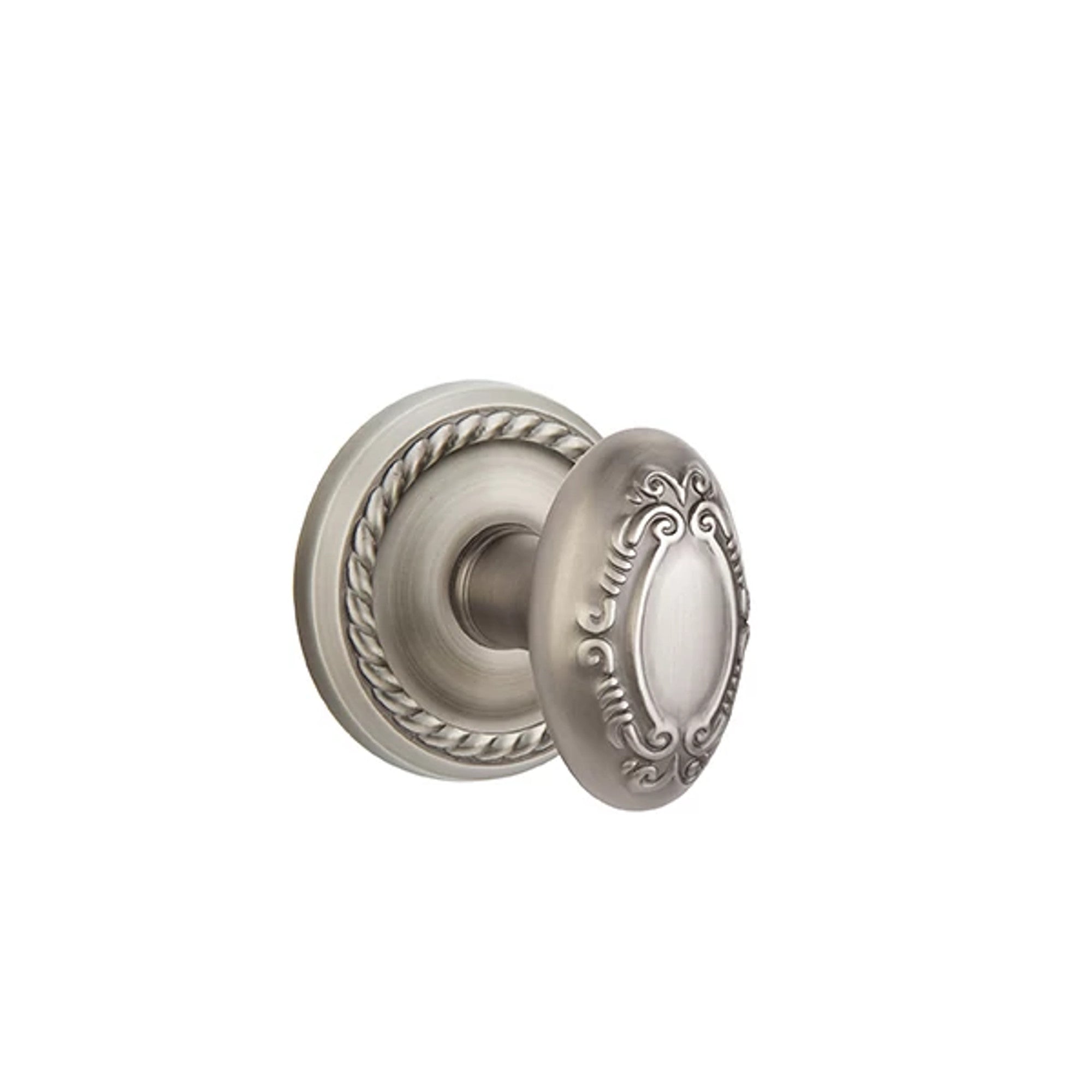 Emtek Victoria Knob with Rope Rosette in Pewter