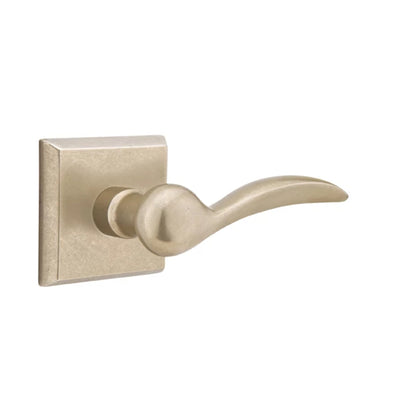 Emtek Durango Lever with #6 Rosette in Tumbled White Bronze