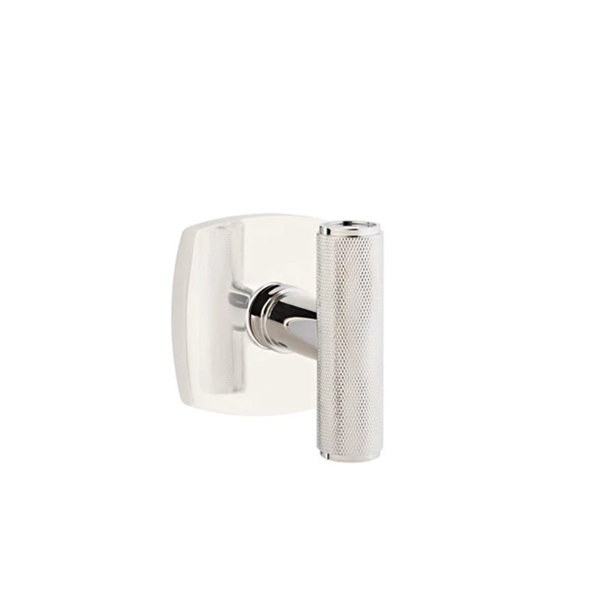Emtek Ace Knurled Knob with Urban Modern Rosette in Polished Nickel