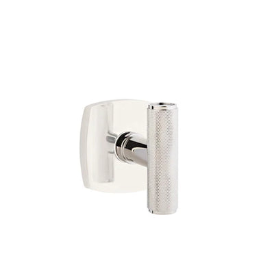 Emtek Ace Knurled Knob with Urban Modern Rosette in Polished Nickel