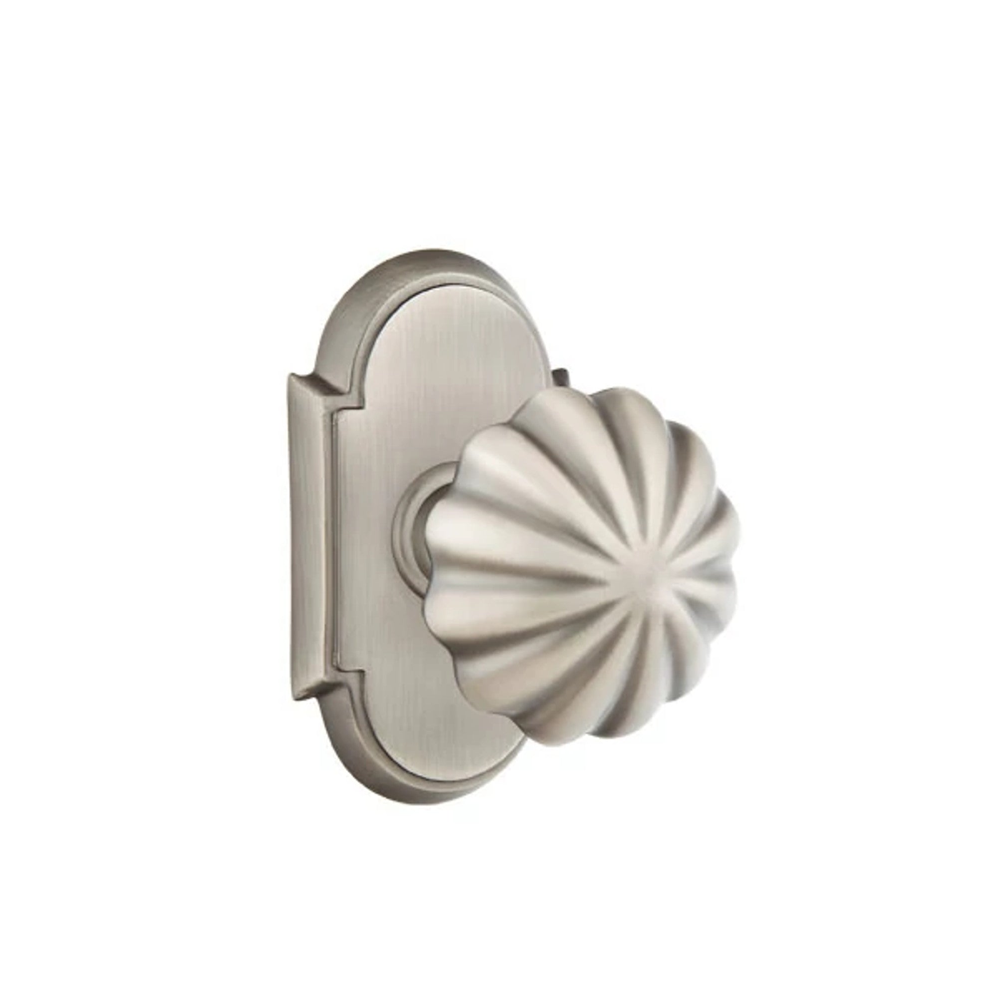 Emtek Melon Knob with #8 Rosette in Pewter