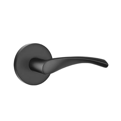 Emtek Triton Lever with Disk Rosette in Flat Black
