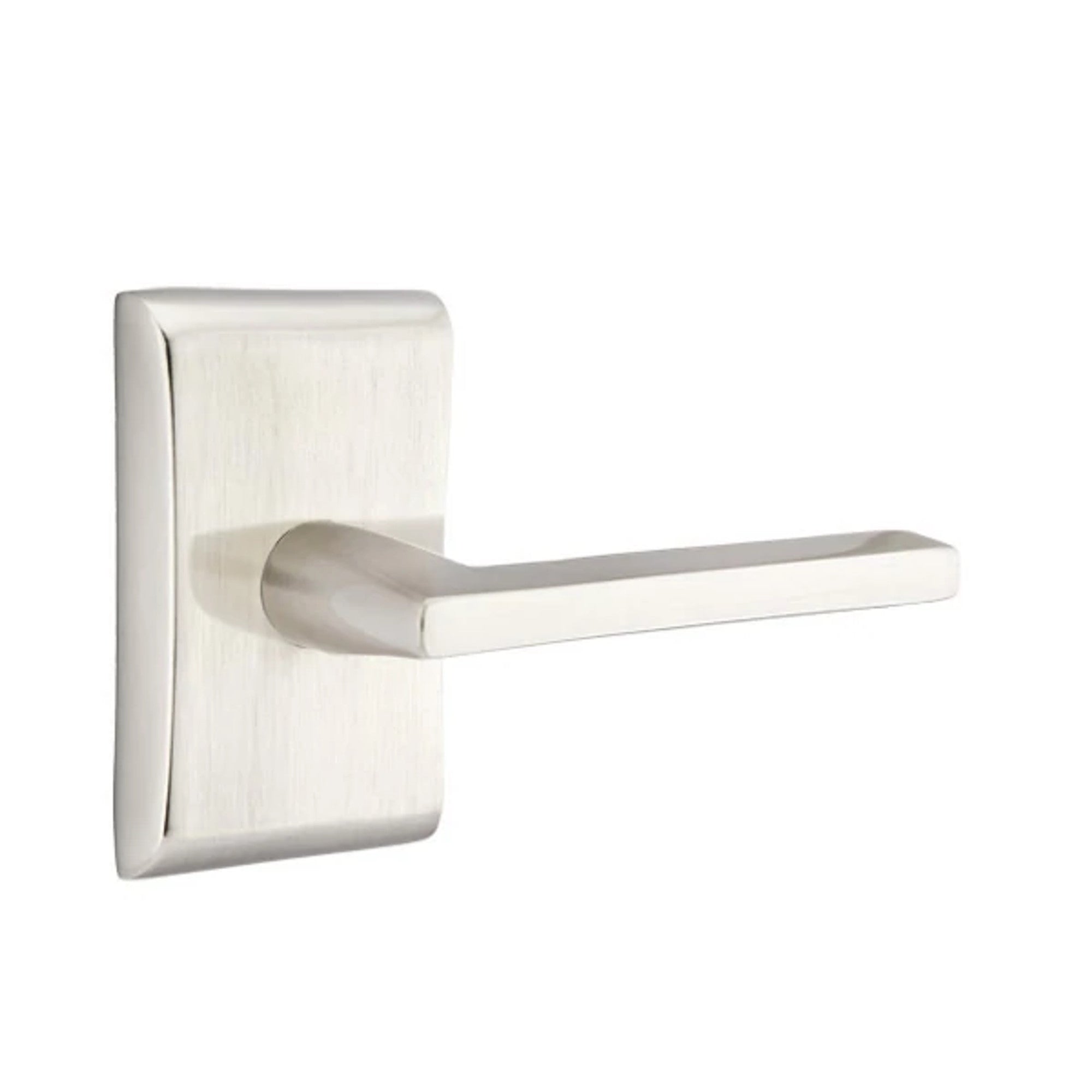 Emtek Helios Lever with Neos Rosette in Satin Nickel
