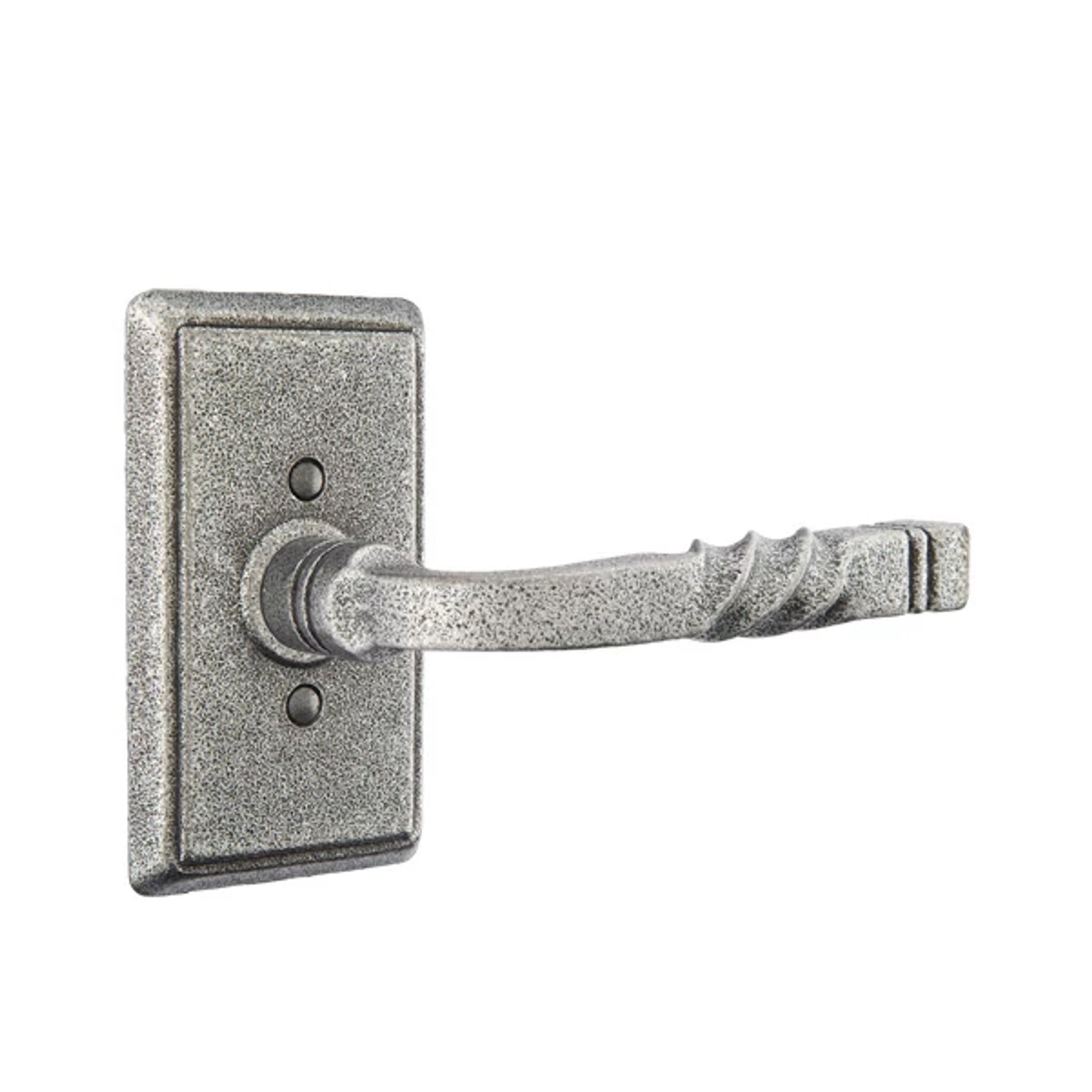 Emtek San Carlos Lever with Wrought Steel #3 Rosette in Satin Steel