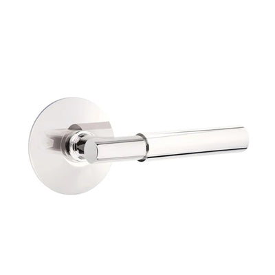 Emtek Myles Lever with Modern Rosette in Polished Chrome