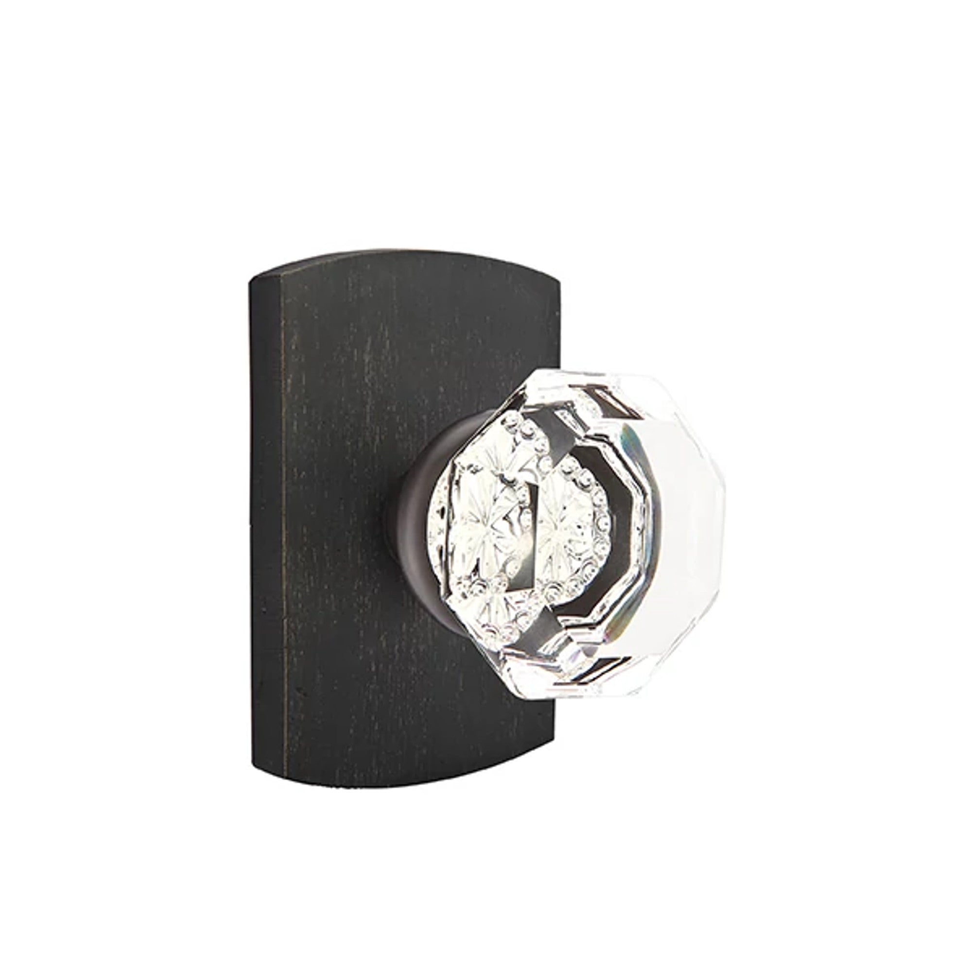 Emtek Old Town Knob with #4 Rosette in Medium Bronze