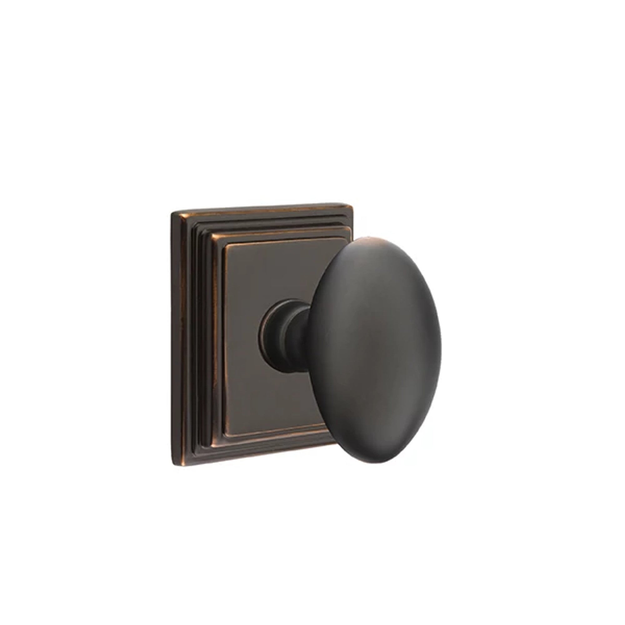 Emtek Egg Knob with Wilshire Rosette in Oil Rubbed Bronze