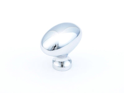 Schaub Traditional Knobs 1-3/8" Oval Knob in Polished Chrome