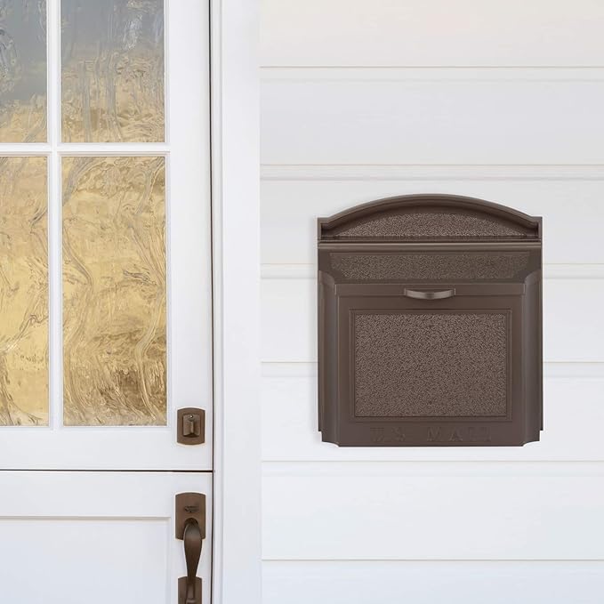 Capitol Wall Mount Mailboxes in Bronze 16138