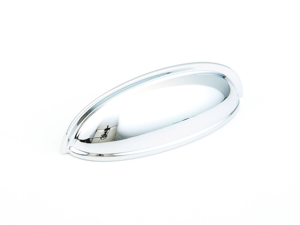 Schaub Traditional Pulls 3" C-C Cup Pull, Model 731 in Polished Chrome