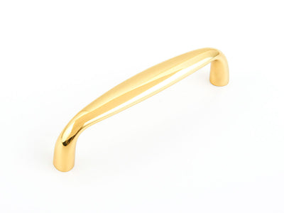 Schaub Traditional Pulls 4" C-C Pull in Polished Brass