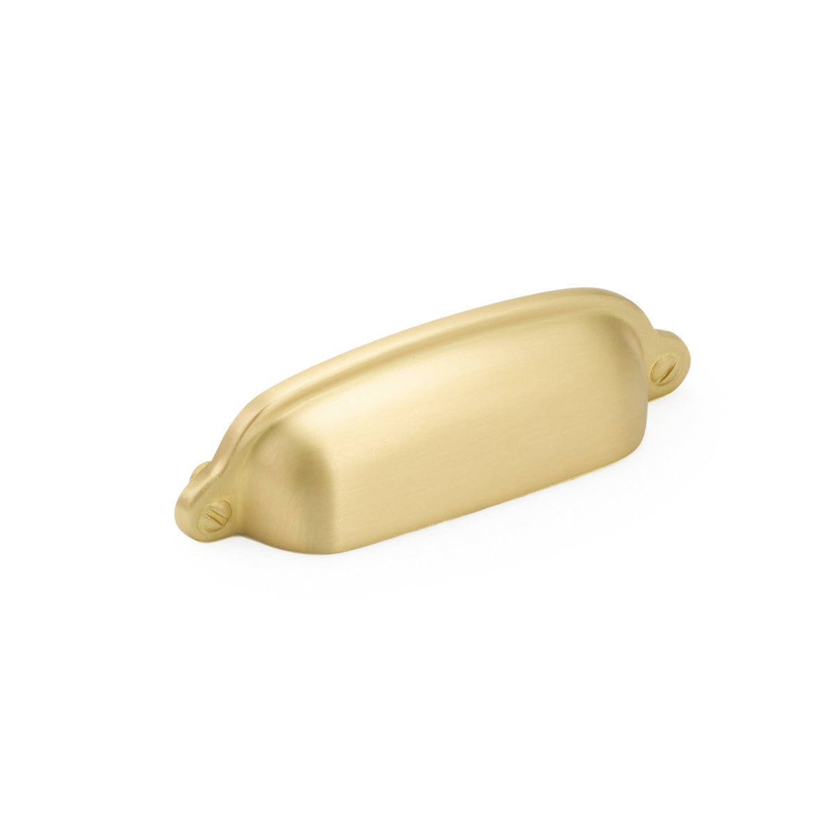 Schaub Country 3" C-C Cup Pull in Satin Brass