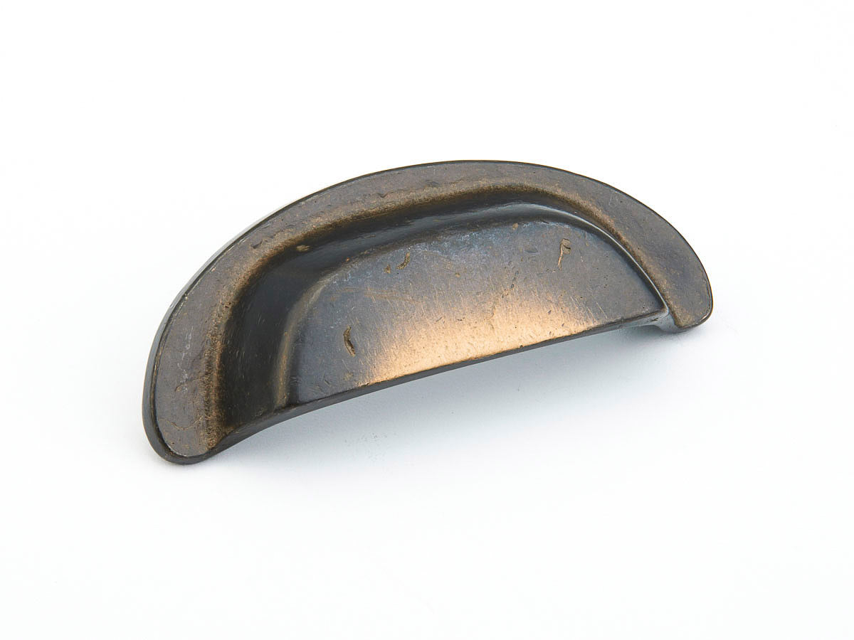 Schaub Mountain 3-1/2" C-C Cup Pull in Antique Bronze
