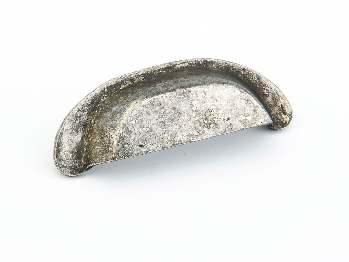 Schaub Artifex 3-1/2" C-C Cup Pull in Dark Pewter