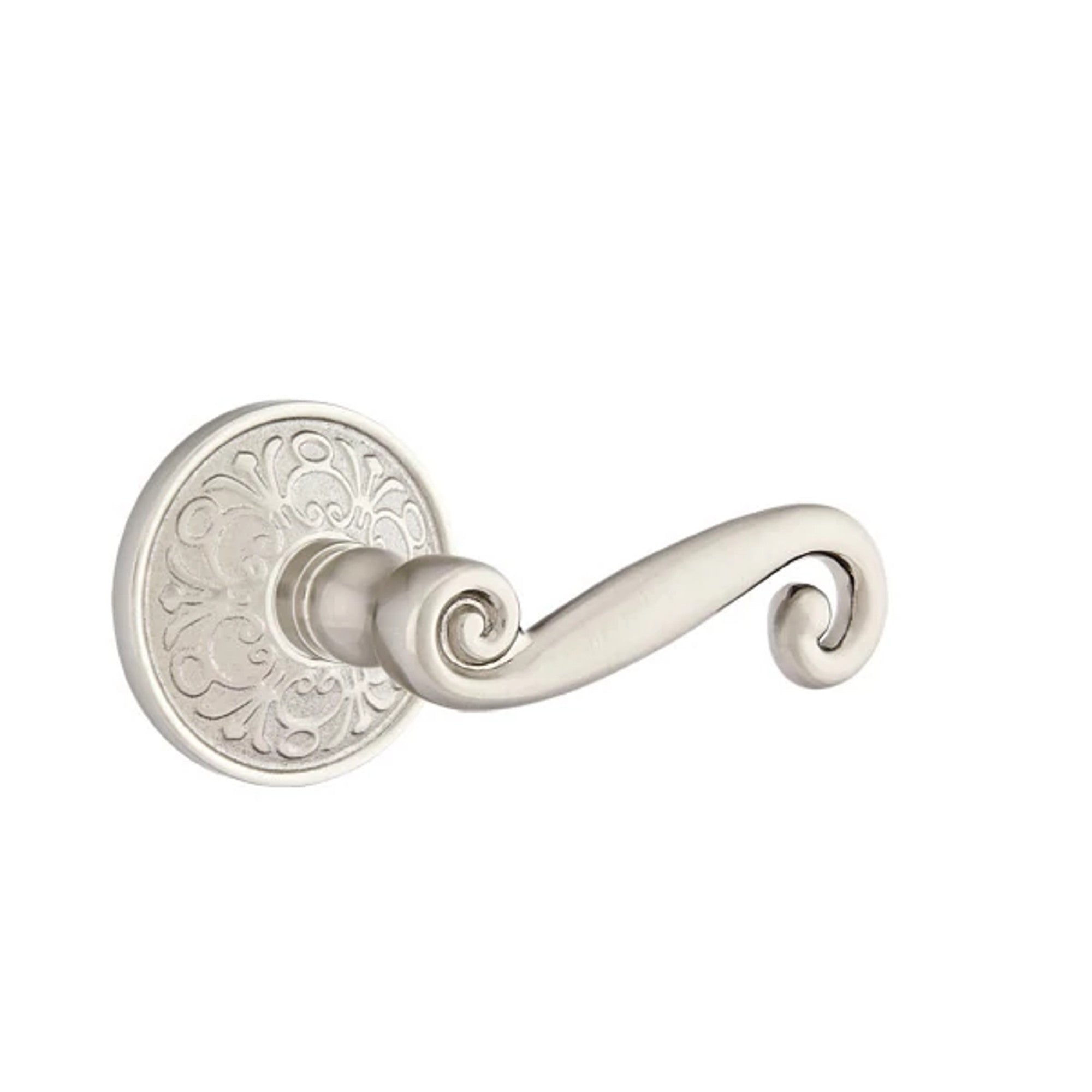 Emtek Rustic Lever with Lancaster Rosette in Satin Nickel