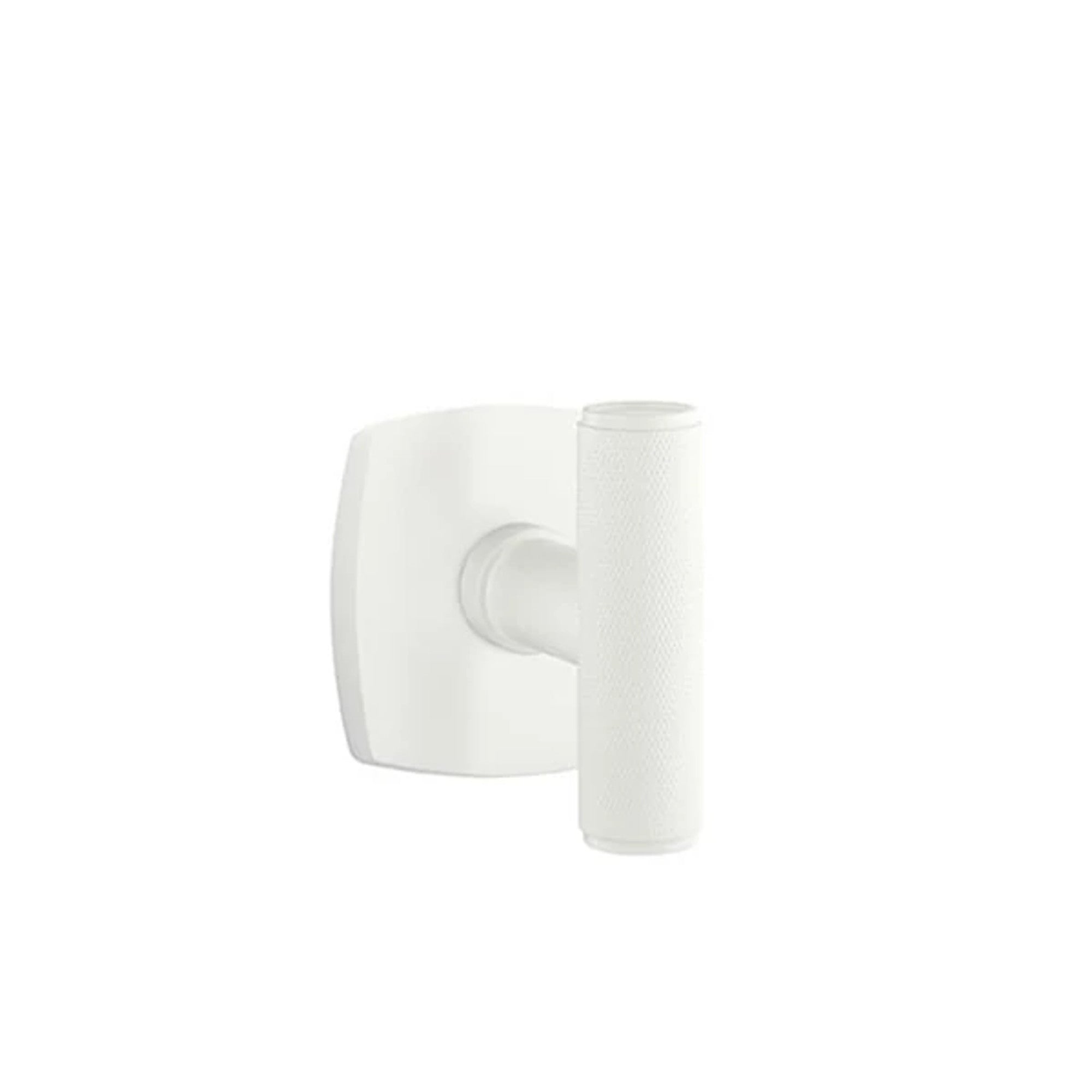 Emtek Ace Knurled Knob with Urban Modern Rosette in Matte White