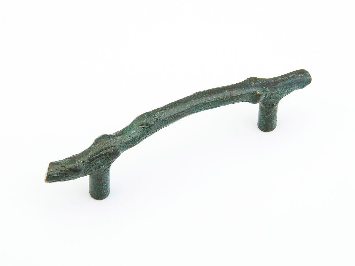 Schaub Mountain 4" C-C Twig Pull in Verde Imperiale