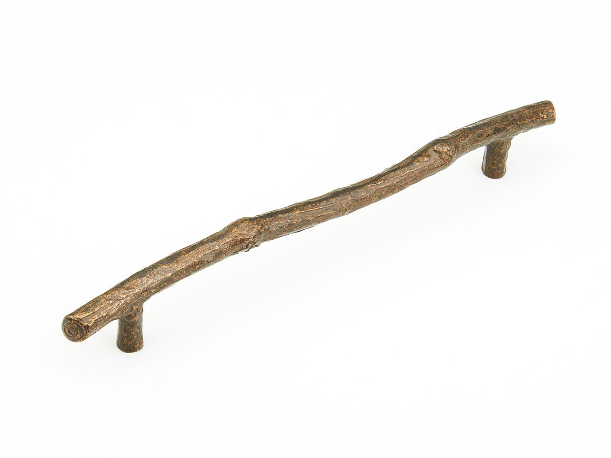 Schaub Mountain 12" C-C Twig Appliance Pull in Antique Bronze
