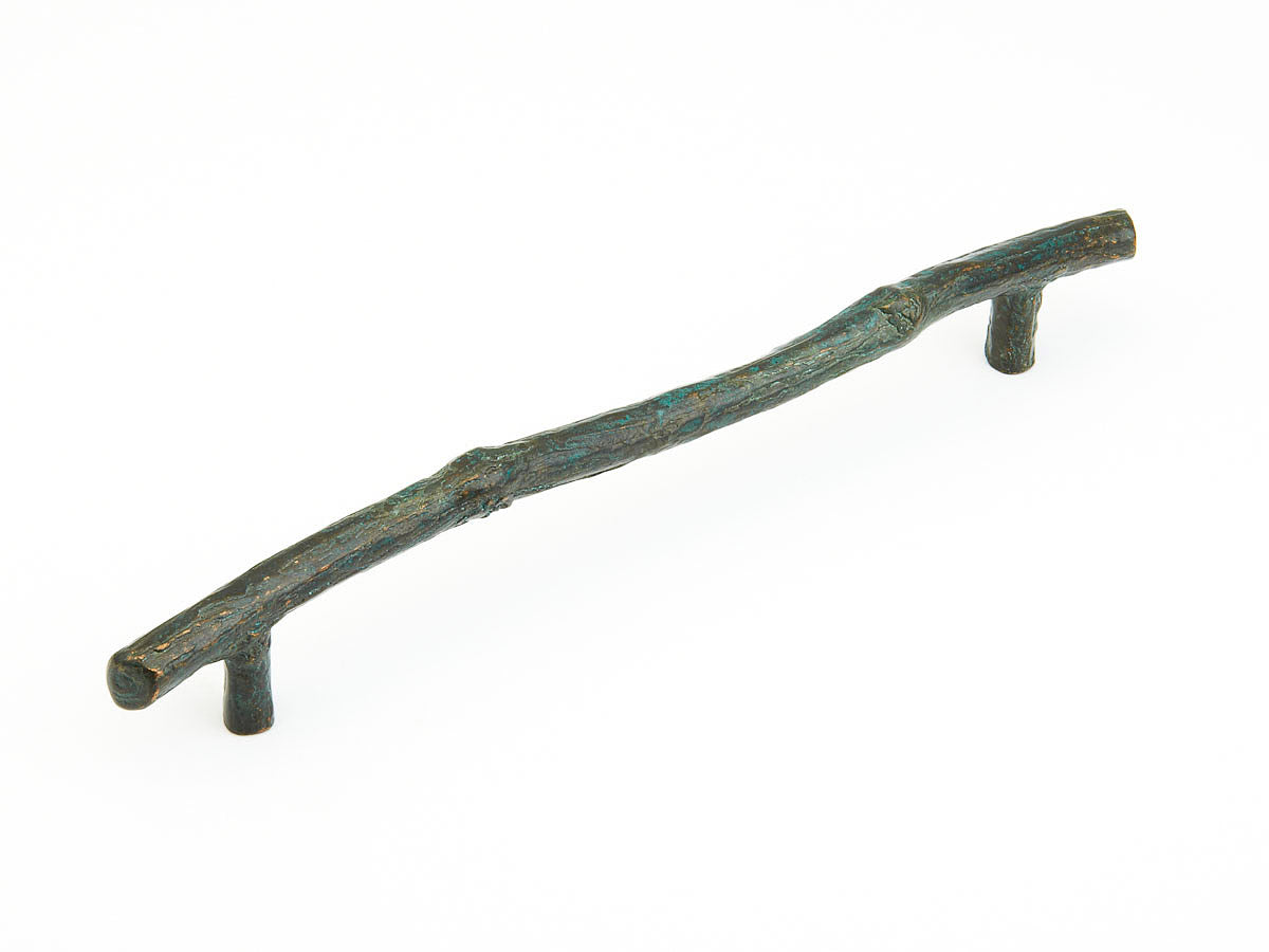 Schaub Mountain 12" C-C Twig Appliance Pull in Verde Imperiale