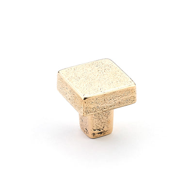 Schaub Vinci 1-1/4" Square Knob in Natural Bronze