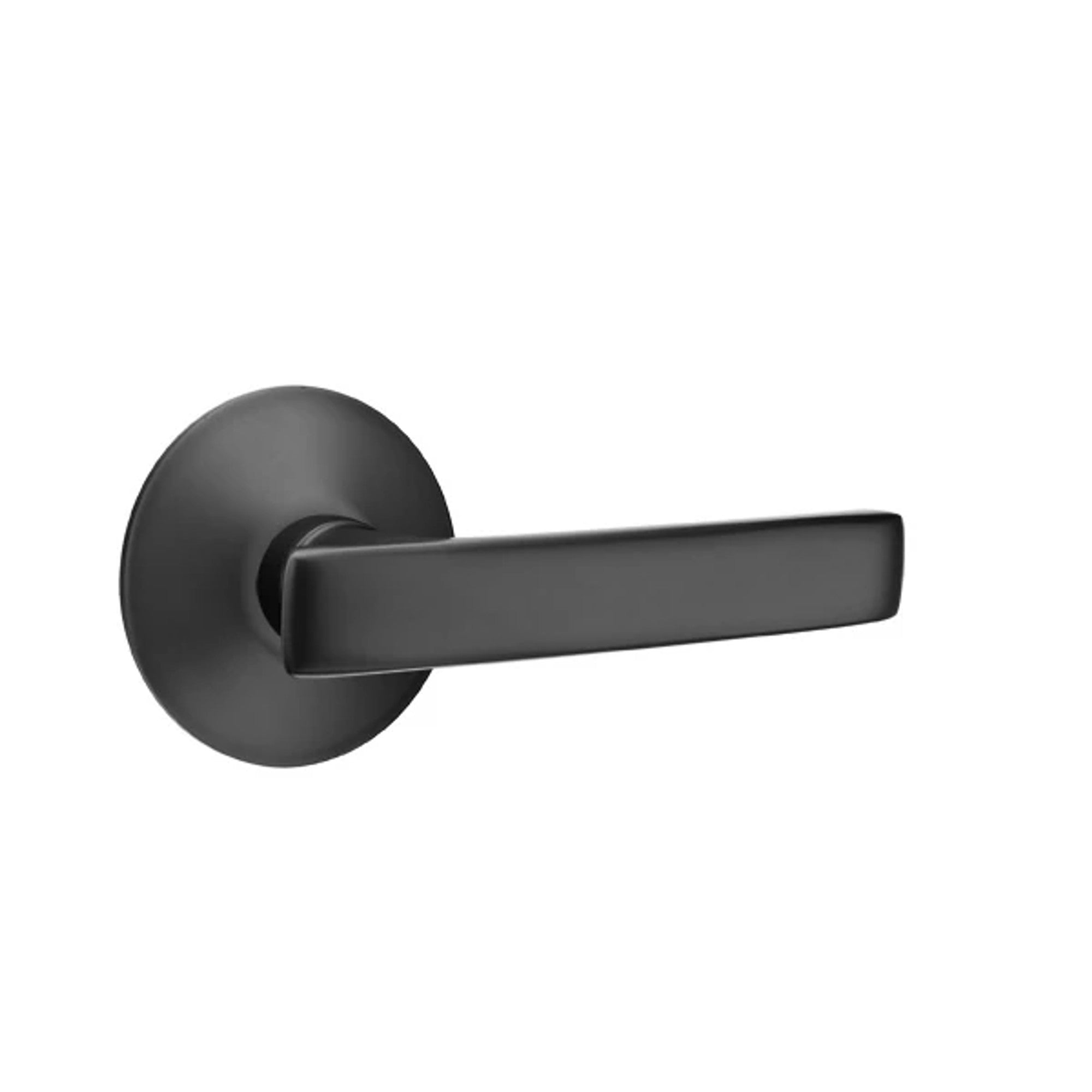 Emtek Geneva Lever with Modern Rosette in Flat Black