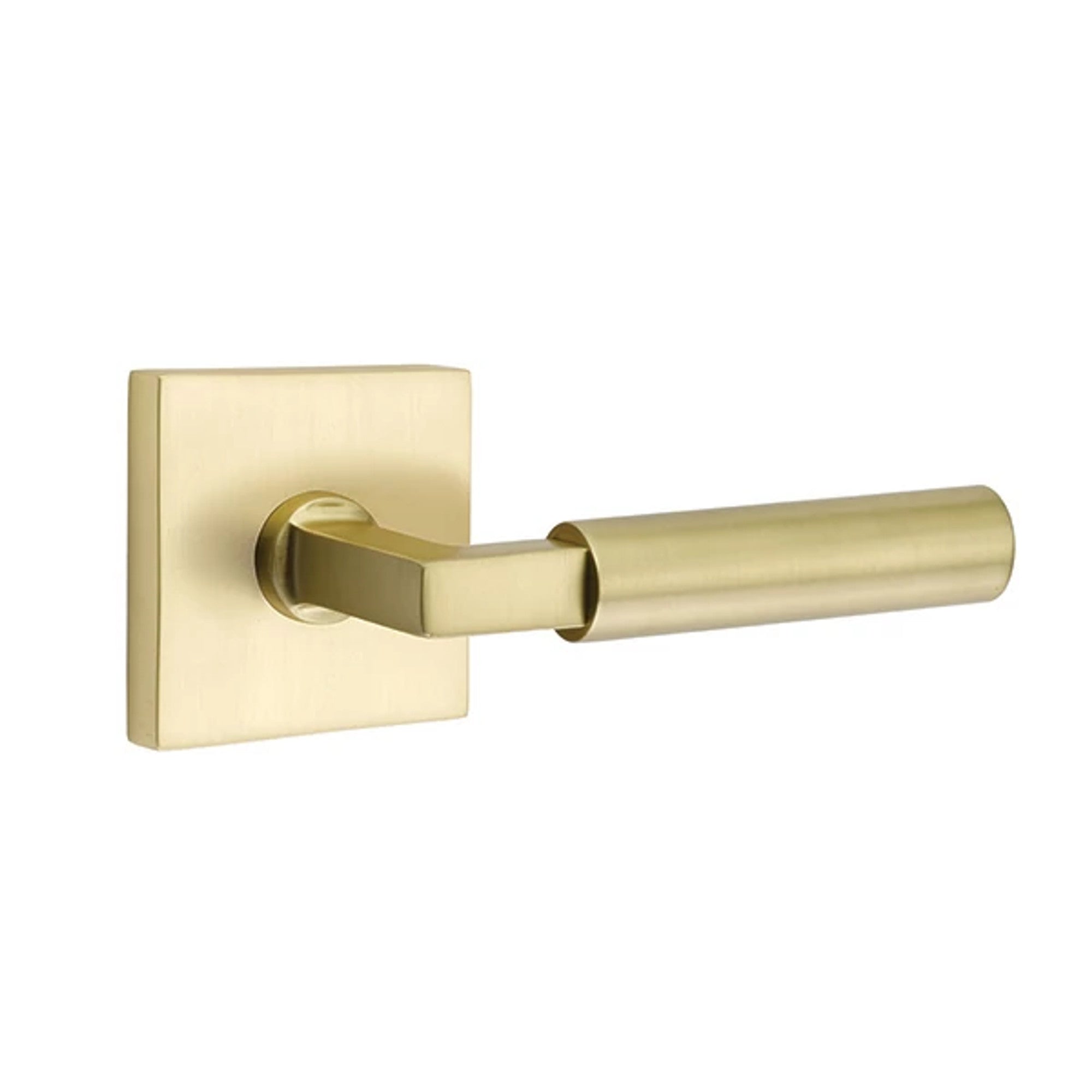 Emtek Hercules Lever with Square Rosette in Satin Brass