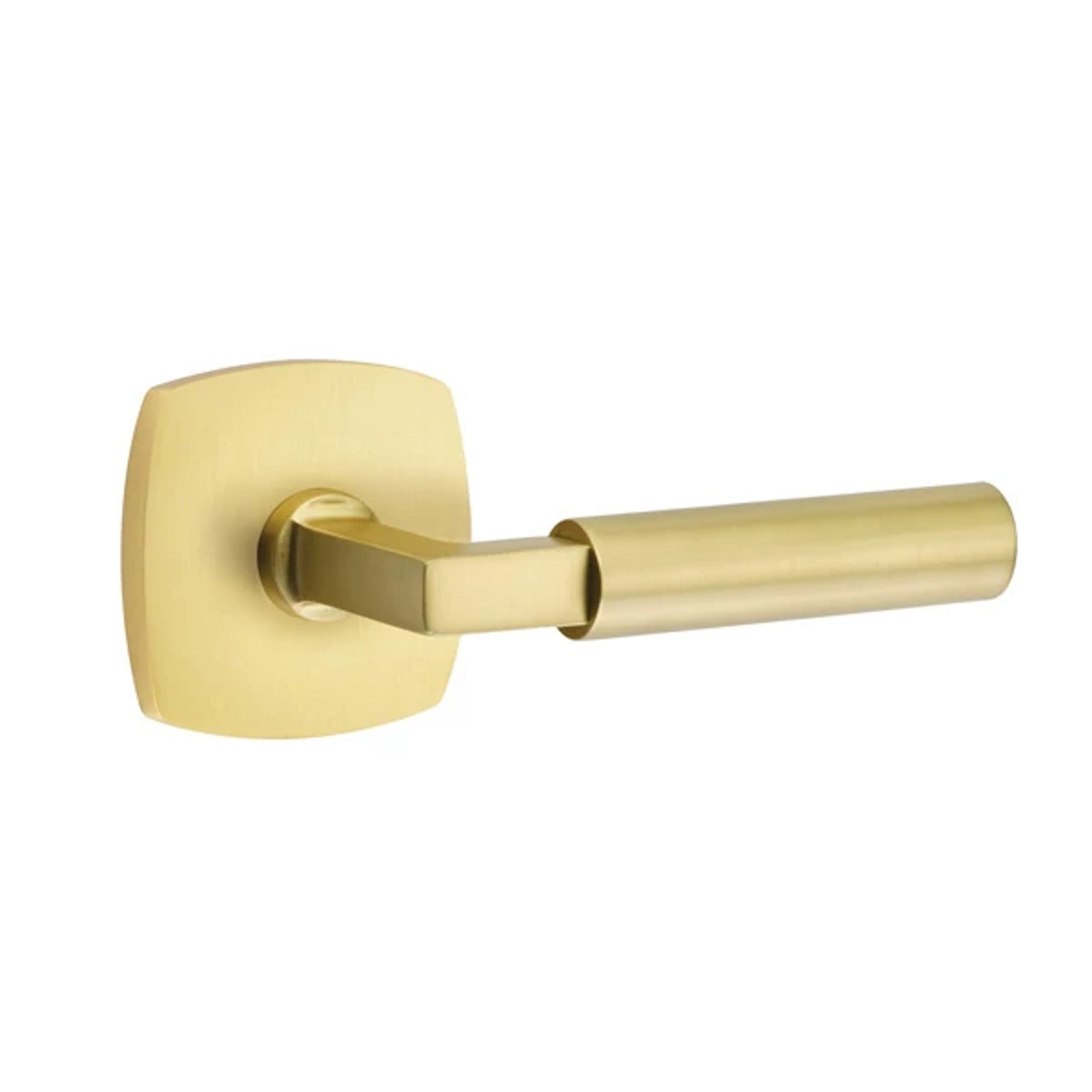 Emtek Hercules Lever with Urban Modern Rosette in Satin Brass