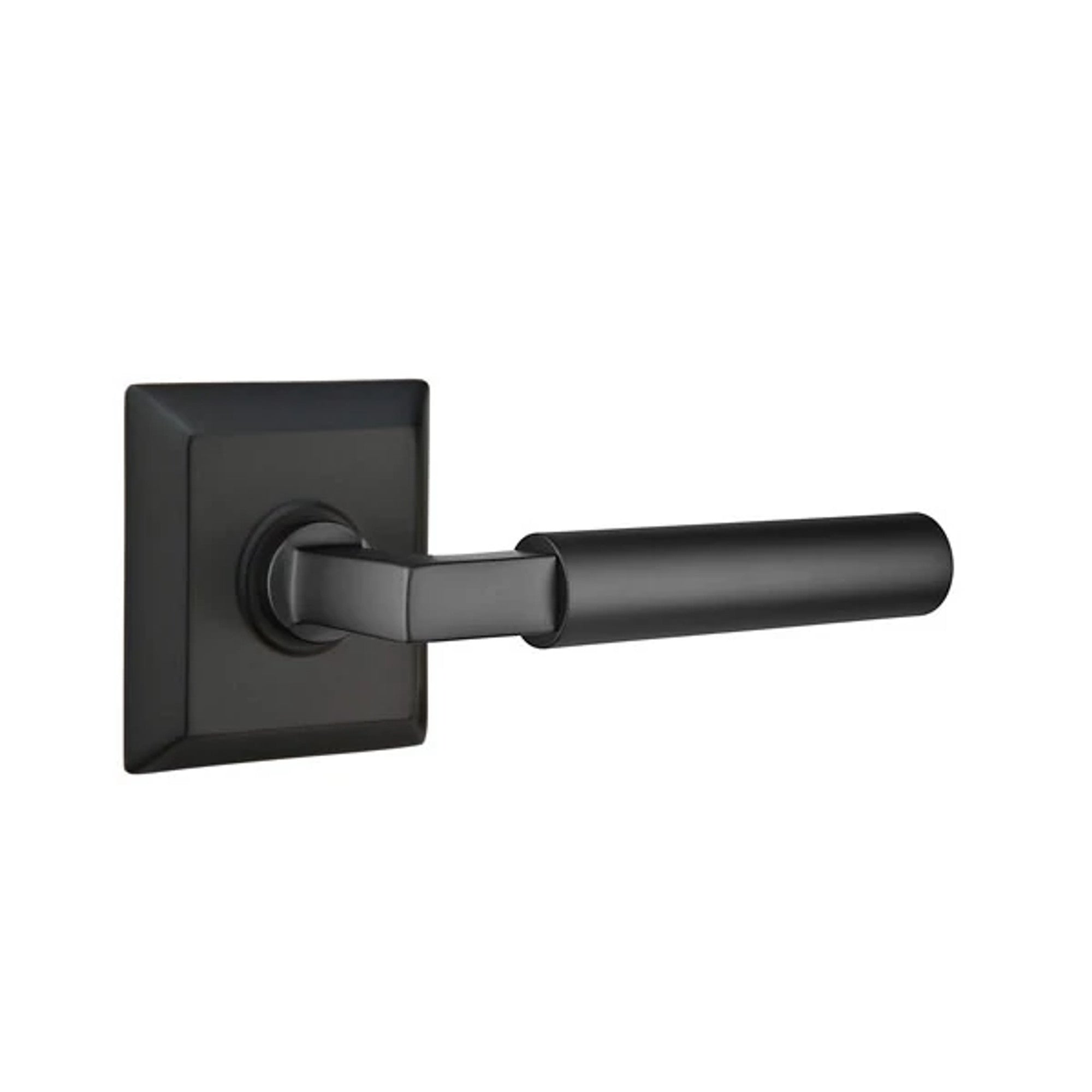 Emtek Hercules Lever with Quincy Rosette in Flat Black