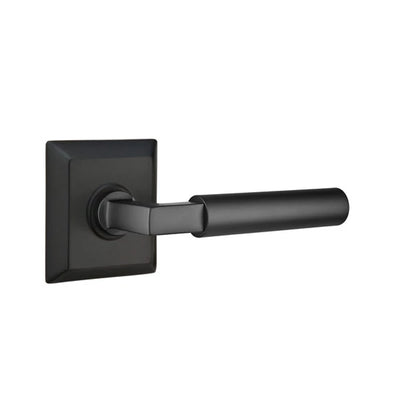 Emtek Hercules Lever with Quincy Rosette in Flat Black