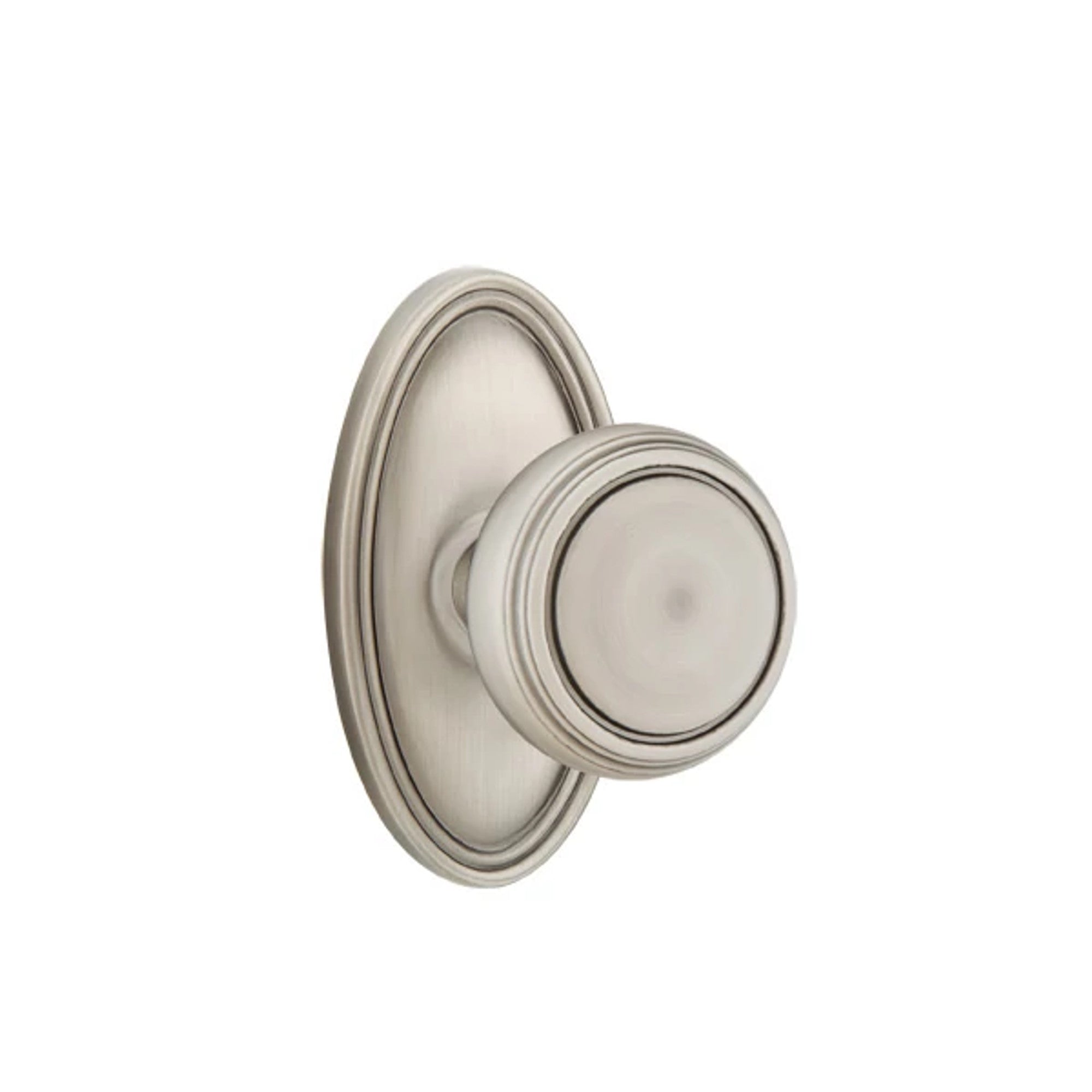 Emtek Norwich Knob with Oval Rosette in Pewter