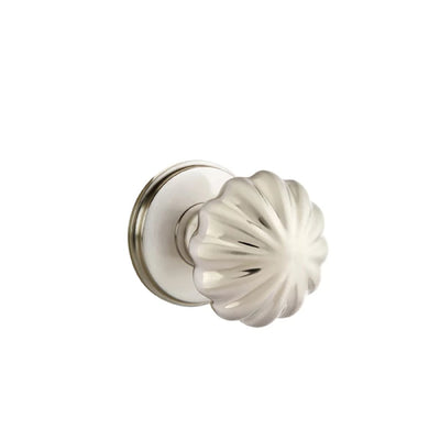Emtek Melon Knob with Watford Rosette in Satin Nickel