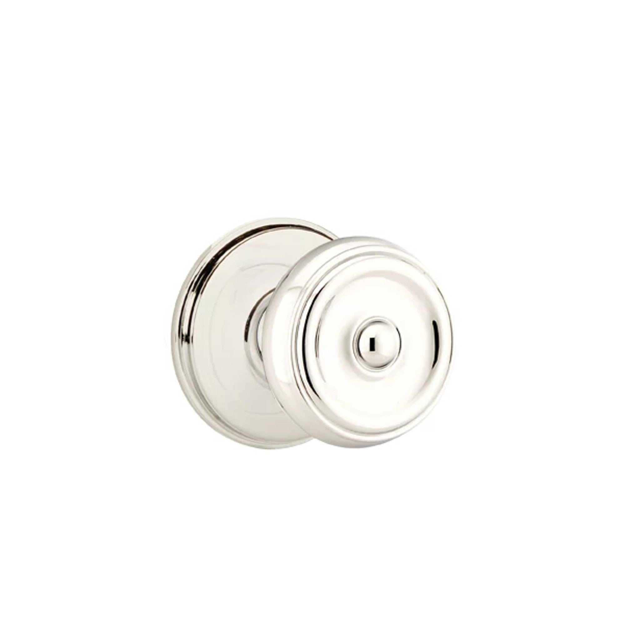 Emtek Waverly Knob with Watford Rosette in Polished Nickel