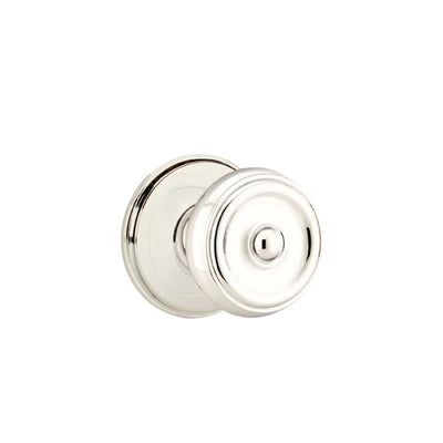 Emtek Waverly Knob with Watford Rosette in Polished Nickel