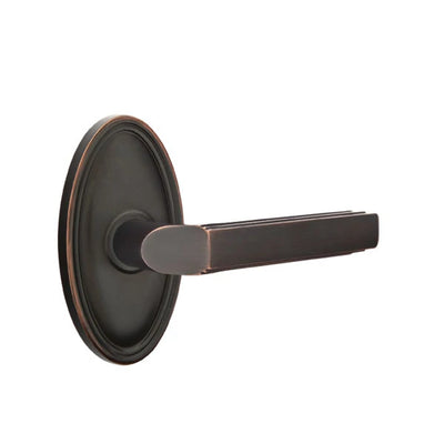 Emtek Milano Lever with Oval Rosette in Oil Rubbed Bronze