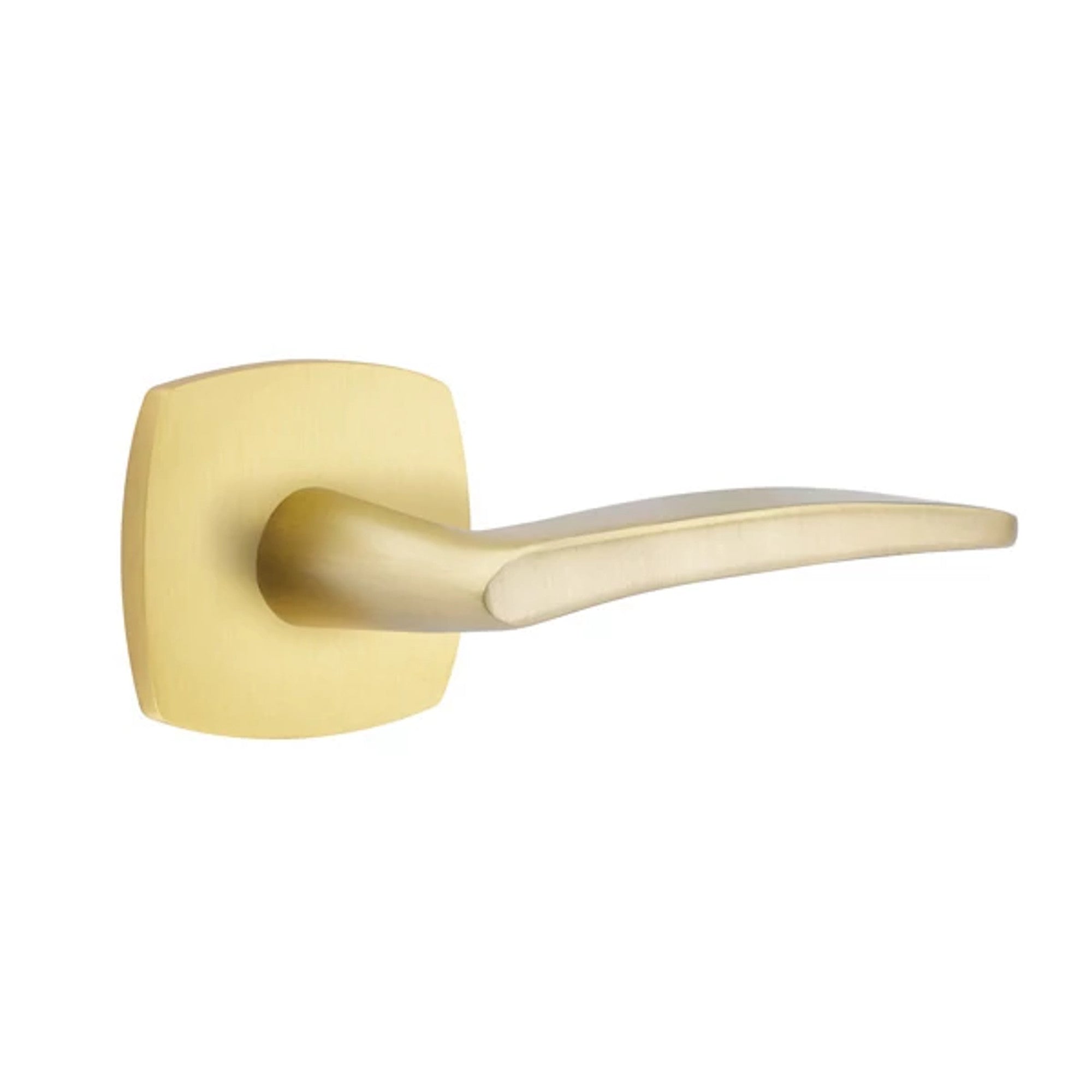 Emtek Poseidon Lever with Urban Modern Rosette in Satin Brass